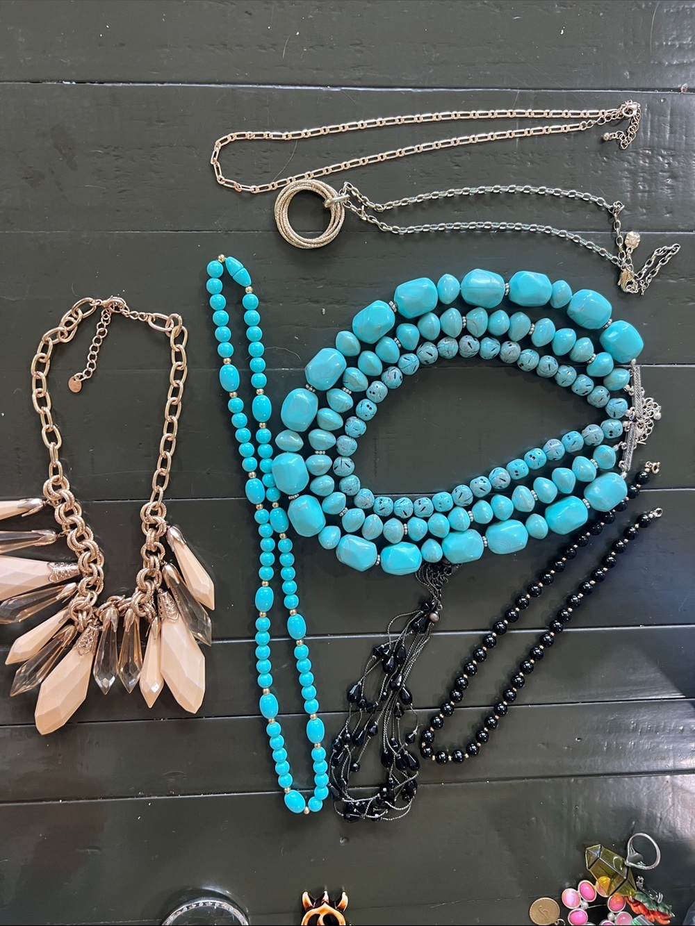 Turquoise Beaded Multi-Strand Necklace